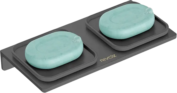 Mid-Square-Double-Soap-Dish-Black