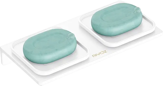 Mid-Square-Double-Soap-Dish-White