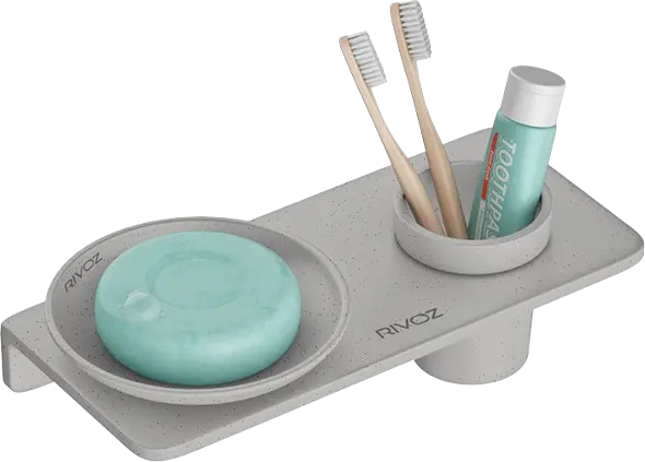 Round-Soap-Dish-with-Glass-Grey